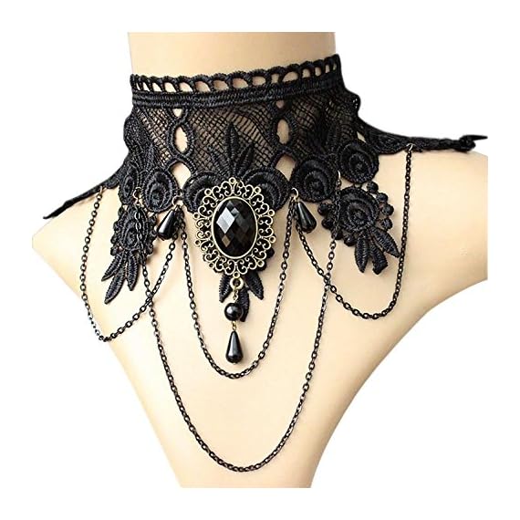 FASHEWELRY-Choker-Lace-Necklace-Gothic-Vintage-Necklace-Pendant-Wedding-Party-Jewelry-1pcs-black2