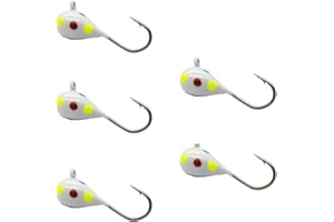 ALICHINO Tungsten Ice Fishing Jig Set Ice Fishing Lures, Max Sensitive Tungsten Tear Drop Ice Jig Head Hook for Panfish, Crappie, Walleye, Perch, Trout, Bluegill