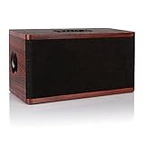 Wooden Bluetooth Speaker: Retro Wireless Portable Stereo Sound System Super Bass Rechargeable Battery HD Audio Quality MP3 Player 3.5mm Audio Aux Input USB microSD TF SD Card Bluetooth 4.0 Home Office
