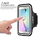 Galaxy S7 Edge / S6 Edge Plus Armband, J&D Sports Armband for Samsung Galaxy S7 Edge / S6 Edge Plus, Key holder Slot, Perfect Earphone Connection while Workout Running - Black
