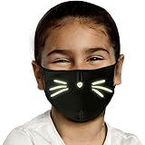 Kids Halloween Reusable Face Mask, Glow in The Dark Child Holiday Mask USA Made
