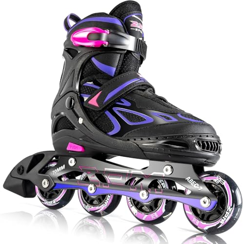 2PM Sports Adjustable Inline Skates for Girls and Boys Women Men, Sizes 30-33, 34-37, 38-41 and 42-44