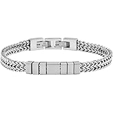 Geoffrey Beene Men’s Stainless Steel Double Franco Chain Bracelet with Extension
