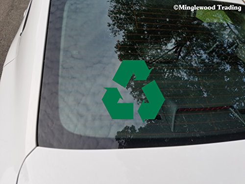 RECYCLE SYMBOL 5" x 5" Vinyl Decal Sticker - Reduce Reuse Recycling - - IVORY