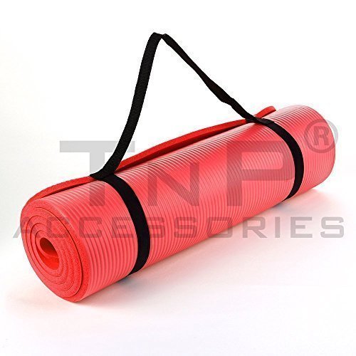 TNP Accessories� Thick Cushioned Pilates and Yoga Mat, 182cm x 60cm x 16mm (Red)