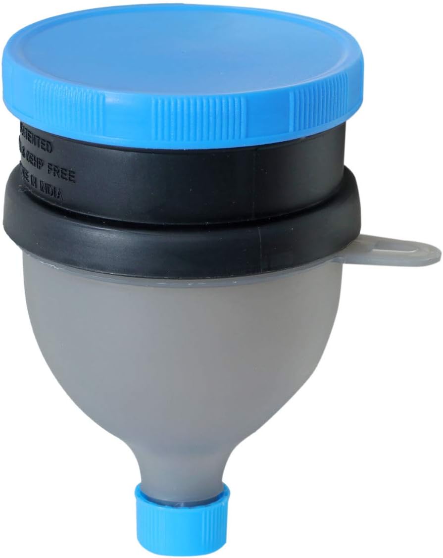 Nison Protein Funnel with Pill Compartment-Water Bottle Funnel (BPA & DEHP Free)