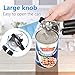 Adoric Can Opener, 3-in-1 Manual Can Opener, Stainless Steel Smooth Edge Can Opener with Ultra Sharp Cutting, Ergonomic Designed Comfort Grips Great for Seniors with Arthritis (Medium, Silver)