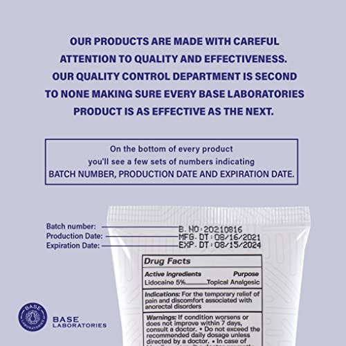 Base Labs 5 Lidocaine Numbing Cream for Tattoos, Piercings, Waxing 4