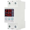 Single Phase Voltage Protector, Adjustable Over and Under Voltage Current Protector 230VAC Current Protector for Appliances(63A)