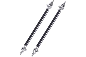 idain One Pair Adjustable Front Bumper Lip Splitter Strut Tie Bar Strut Rod 150mm,Carbon Fiber