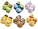 MeMo Toys Cotton Cute 3D Cartoon Anti-Skid Baby Booties Socks Slipper Shoes for Toddlers (Set of 6)