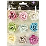 Prima Marketing Garden Fable Mulberry Paper Flowers 9/Pkg-Spring .85" To 1"