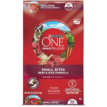 Purina ONE Natural Dry Dog Food, SmartBlend Small Bites Beef & Rice Formula - 31.1 lb. Bag