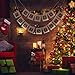 Bogeer Large Merry Christmas Jute Burlap Banners Christmas Decorations Christmas Decor,5.6×6.3×1in,Wine red