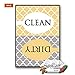 Clean Dirty Dishwasher Magnet Sign - Modern Elegant Moroccan Trellis Pattern - Yellow Gold Grey - 2.5 x 3.5 - Housewarming, Gag Gift Idea for Mom Dad/Christmas Stocking Stuffers for Women Men Teens