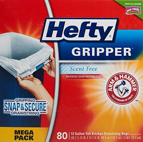 Hefty Gripper Tall White Trash Bags 