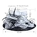 Women Organza Kentucky Derby Church Dress Fascinator Wide Brim Wedding Tea Party Hats (Floral White)