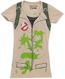Ghostbusters Juniors Tan Backpack print on Back Costume T-Shirt