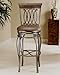 Hillsdale Montello 28-Inch Swivel Counter Stool, Old Steel Finish with Faux Brown Leather