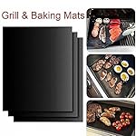 BBQ Grill Mat - Grill Cooking Mat, Best BBQ Grill Mate, Non Stick Grill and Baking Mats, FDA-Approved, Reusable and Easy to Clean - Set of 2 (16x13x0.1inch) ...