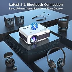 Projector with WiFi and Bluetooth, FUDONI 5G WiFi