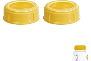 MAITIANNA 2PCS Replacement Collar Rings for Medela Bottles 5oz & 8oz,Bottle Caps Compatible with Plastic & Glass Bottles | Mess Free No Leak or Spill, BPA Free（No Bottle）