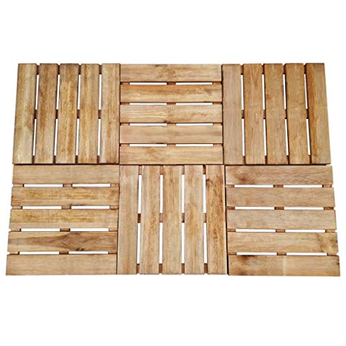 Vigleco Terrassendielen 6 STK. 50×50 cm Holz Braun