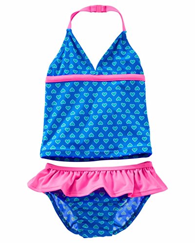 Oshkosh B'gosh Baby Girls' Heart Print Tankini; Blue (18 Months)
