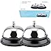 MROCO Call Bell 3.38 Inch Diameter, Call Bells with All-Metal Construction, Desk Bell Service Bell for Hotels, Hotel Bell, Dinner Bell and Teacher Bell, 2 Pack
