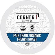 Corner One Coffee, 100 Ct. Single-Serve K-Cup, Fair Trade Organic French Roast, Keurig 2.0 Compatible