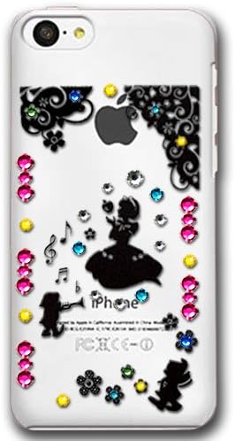 Amazon Otas Iphone5c スワロフスキーに 白雪姫 シルエットデザイン ブラック を組み合わせた クリアケースベース 家電 カメラ オンライン通販