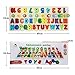 GETIANLAI 4-in-1 Wooden Blocks Puzzle Board Set Alphabet ABC, Numbers and Letters for Toddlers Preschool Teaching Early Education Toy