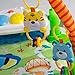 Tapiona Baby Gym Piano - Kick and Play Mat, Activity Mat Infant - Newborn Toys Boy and Girl 0-3 Years for Tummy Time, Lay and Play, Sit and Play - Gift Registry Baby Shower - Mirror, 4 Baby Toys