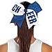chassé Girls' Cheer Performance Hair Bow Glitter Gold/White
