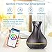 OliveTech Smart WiFi Essential Oil Diffuser,Compatible with Alexa & Google Home,App Control,400ml Dark Wood Grain,Free Cleaning Kit,Color LED Light,Set Schedule/Timer,Auto Shut Off