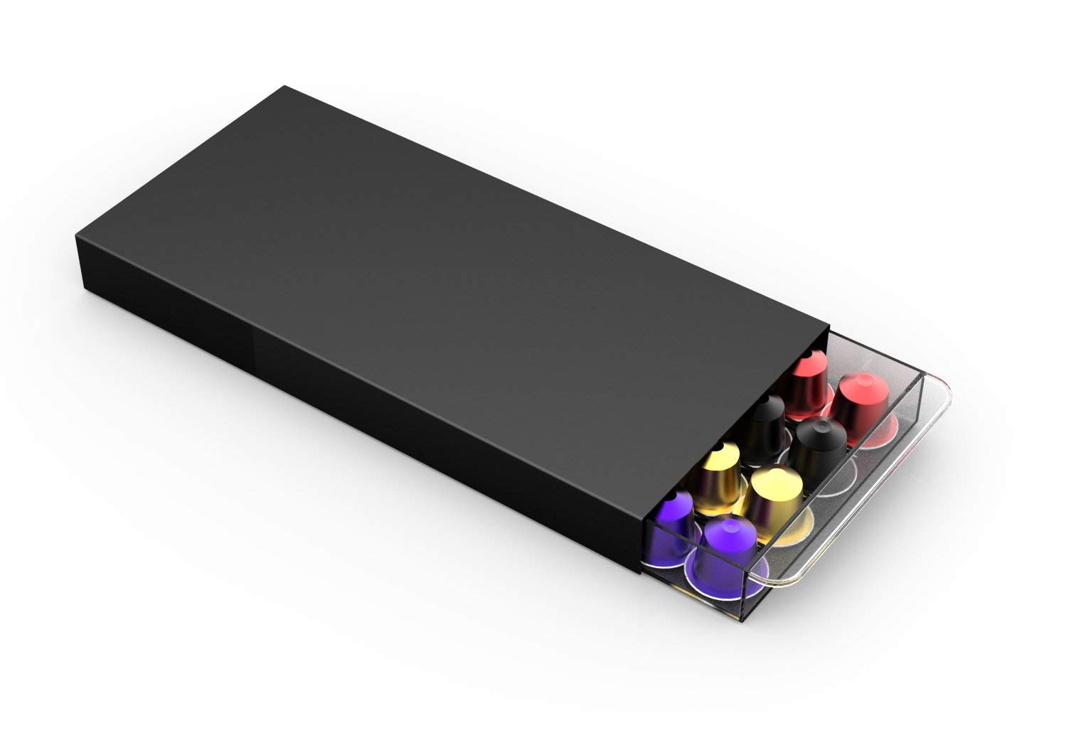 Tavola Swiss Plastic/Metal CAPstore Cassetto Coffee Capsule Holder, Black