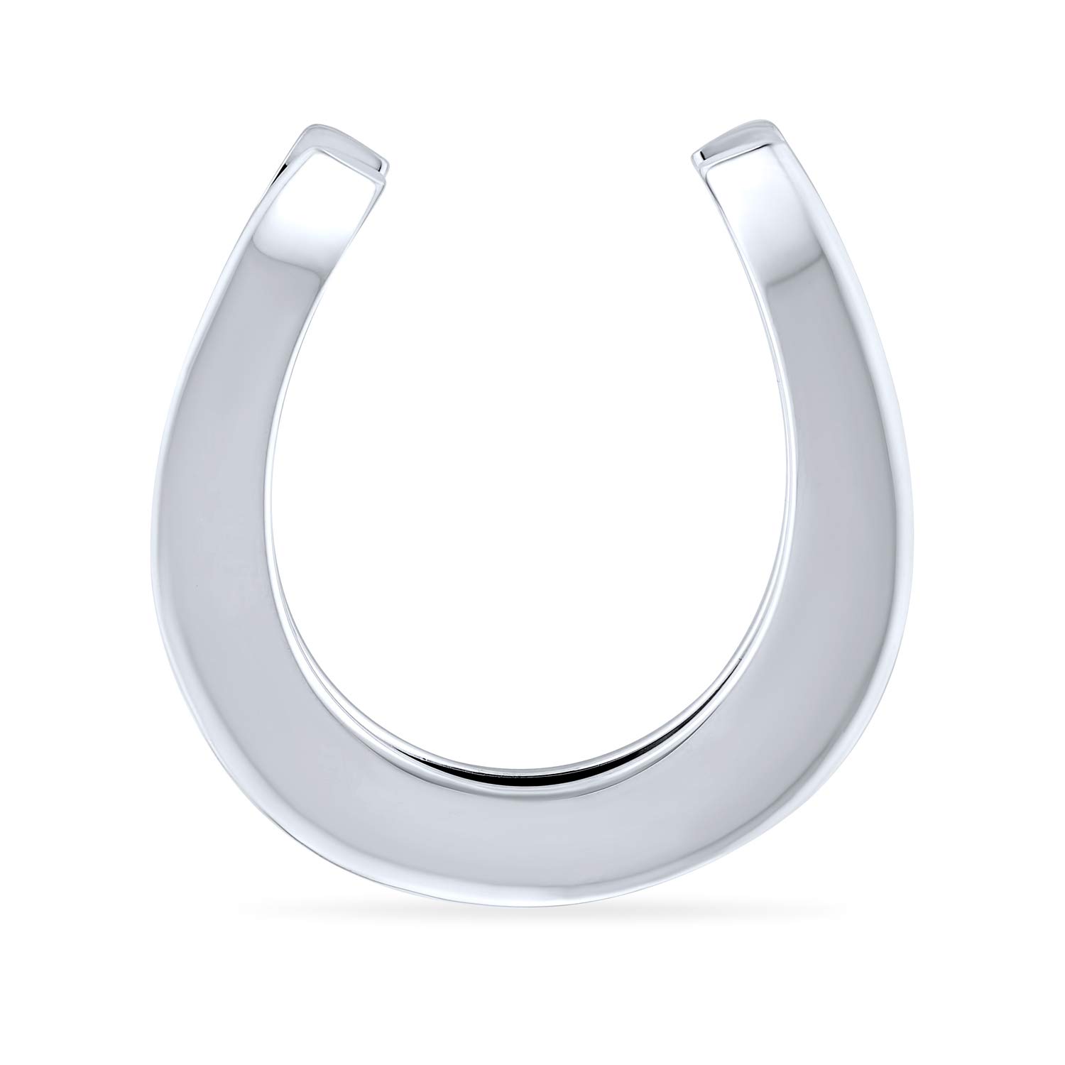 Personalized Equestrian Sports Good Luck Lucky Horseshoe Money Credit Card Holder For Men Teens Father Graduation .925 Sterling Silver Customizable