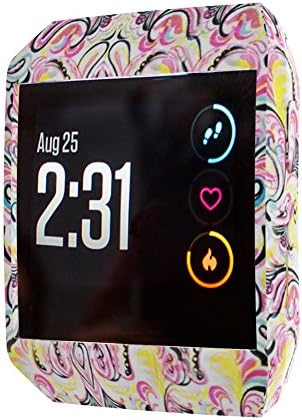 XiangMi Compatible Fitbit Ionic Case,Soft Colorful DIY Silicone Accessories Protective Frame Shockproof Cover Shell Compatible Fitbit Ionic SmartWatch
