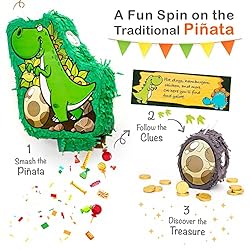 JitteryGit Dinosaur Pinata Treasure Hunt Game