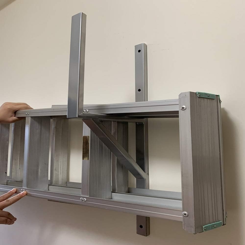 goodbabycare Heavy Duty Side Mount Trailer Ladder Rack for Enclosed Cargo Trailer