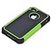 Pasonomi iPhone 4 Case-Premium Heavy Duty Hybrid Shockproof Durable Bumper Armor Cover for Apple iPhone 4S/4(Green)