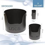 Valiant Fun 3-Piece Fireside Metal Storage Set Black view 5