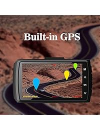 E-ACE Dash Cam con GPS 1080p Full HD Car Dashboard Camera 3.0 '' Grabadora de video con pantalla IPS con visión nocturna, 170 ángulos, WDR, G-Sensor, grabación en bucle, monitoreo de estacionamiento con detección de movimiento [Shell de aleación]