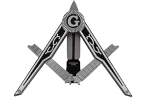 TRENDY ZONE 21 Folding Masonic Pocket Knife, 5.75 inch Closed/ 3.50" Blade Knife When Partially Opened It Forms the Shape of a Compass/Square Masonic symbol Gift for Men for Hunting, Camping, Fishing, Hiking Etc