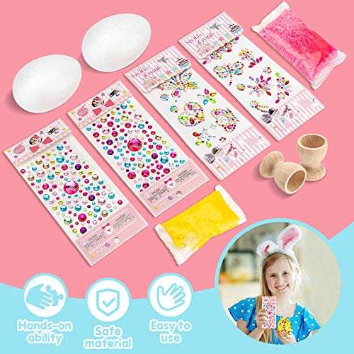 Shindel DIY Easter Egg, 2PCS Foam Decorative Easter Egg Ornaments Easter Day Party Decoration