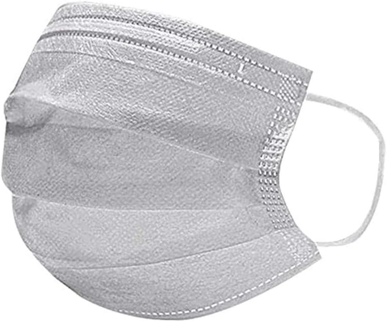 Disposable Face Masks 3-Ply Face Mask with Earloops Protective for Layers Dustproof & Water Mask Facial Protective Cover Mask (White)
