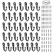 36 Pieces Coat Hooks Wall Mounted Robe Hook Single Coat Hanger No Scratch and 72Pieces Screws Black (Black) primary