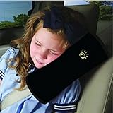 Car Seat Belt Covers for Kids,Adjust Vehicle Shoulder Pads,Safety Belt Protector Cushion,Plush Soft Auto Seat Belt Strap Cover Headrest Neck Support for Children Baby Adult (Black)