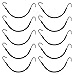 Hotop 10 Pack Ponytail Hooks Elastic Bands Hair Styling, Black