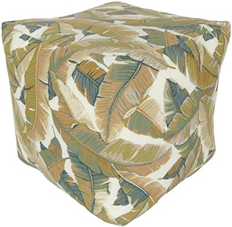 India House Balmoral Seagrass Outdoor/Indoor Pouf, 18 by 18 by 18"